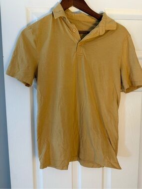 lululemon athletica Men's Short Sleeve Polo in Mustard Yellow